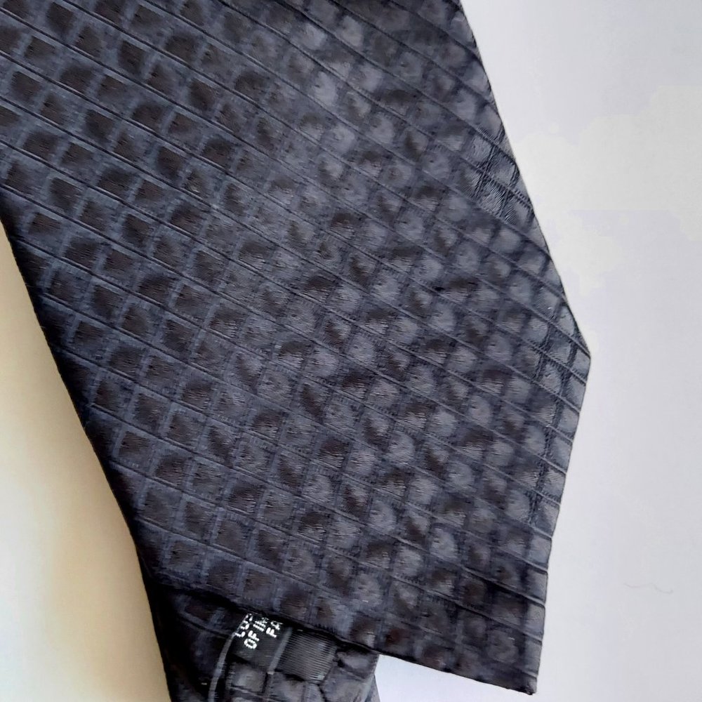 Men's DKNY Classic Black Diamond Tie 100% Silk